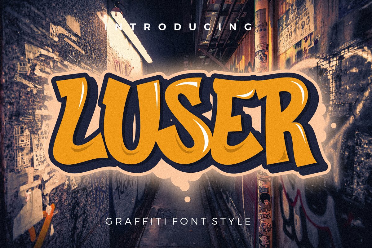 Luser Graffiti Typeface Font Free Download