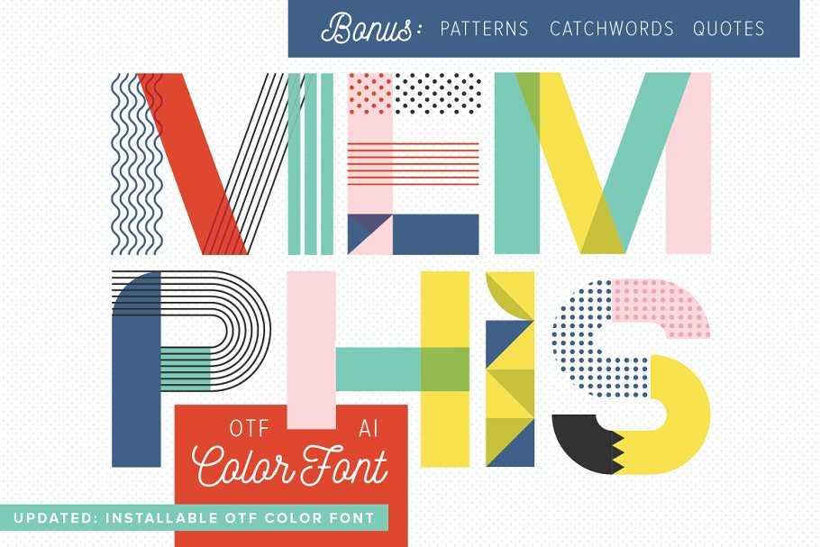 MEMPHIS Type Collection Font