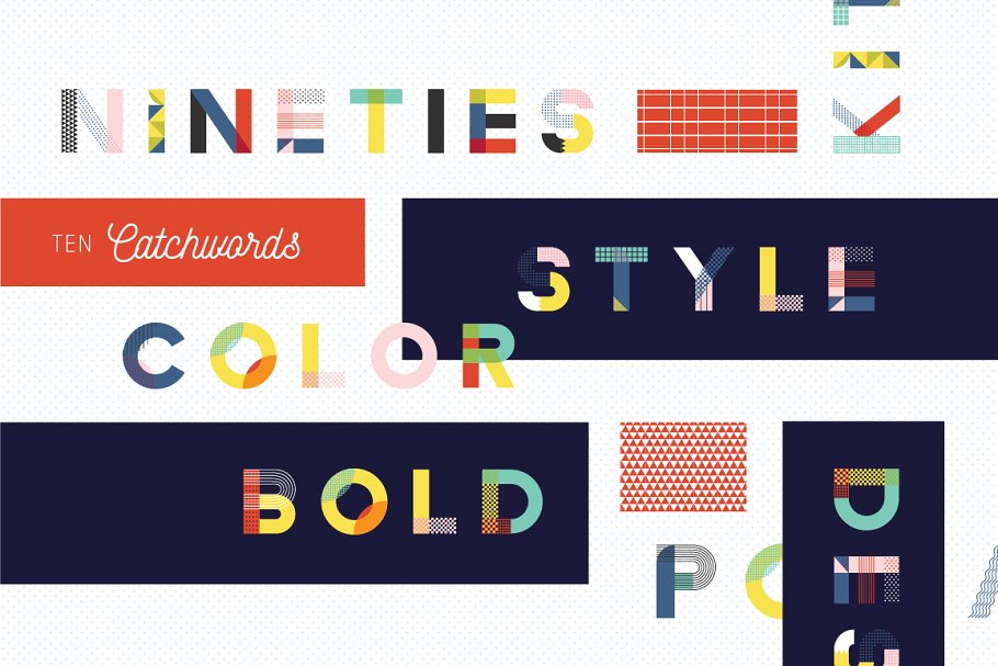 MEMPHIS Type Collection Font