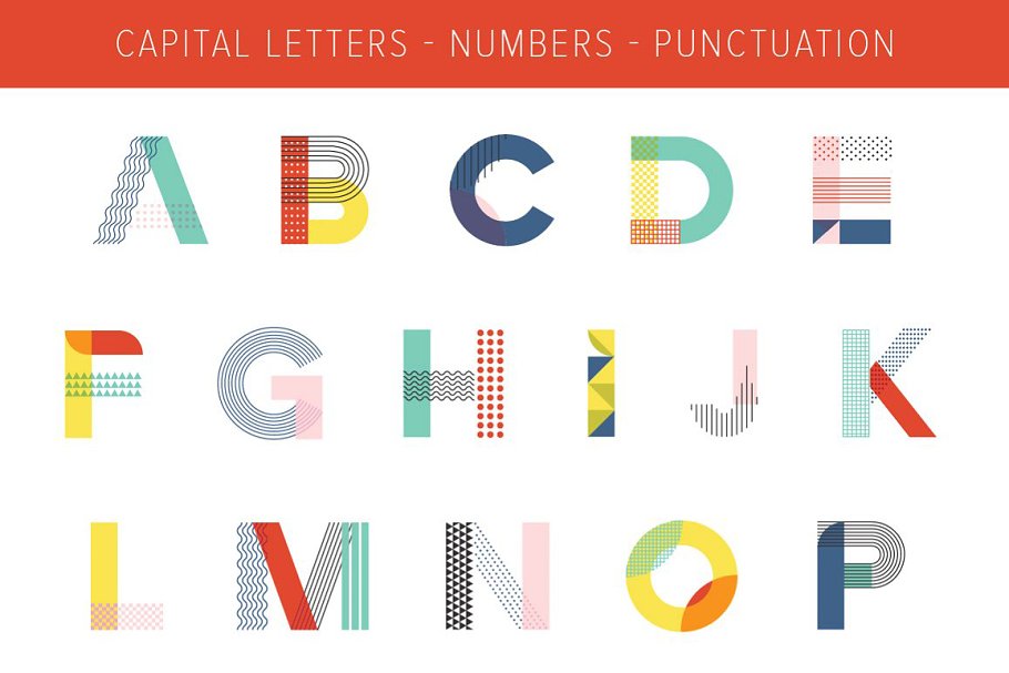 MEMPHIS Type Collection Font