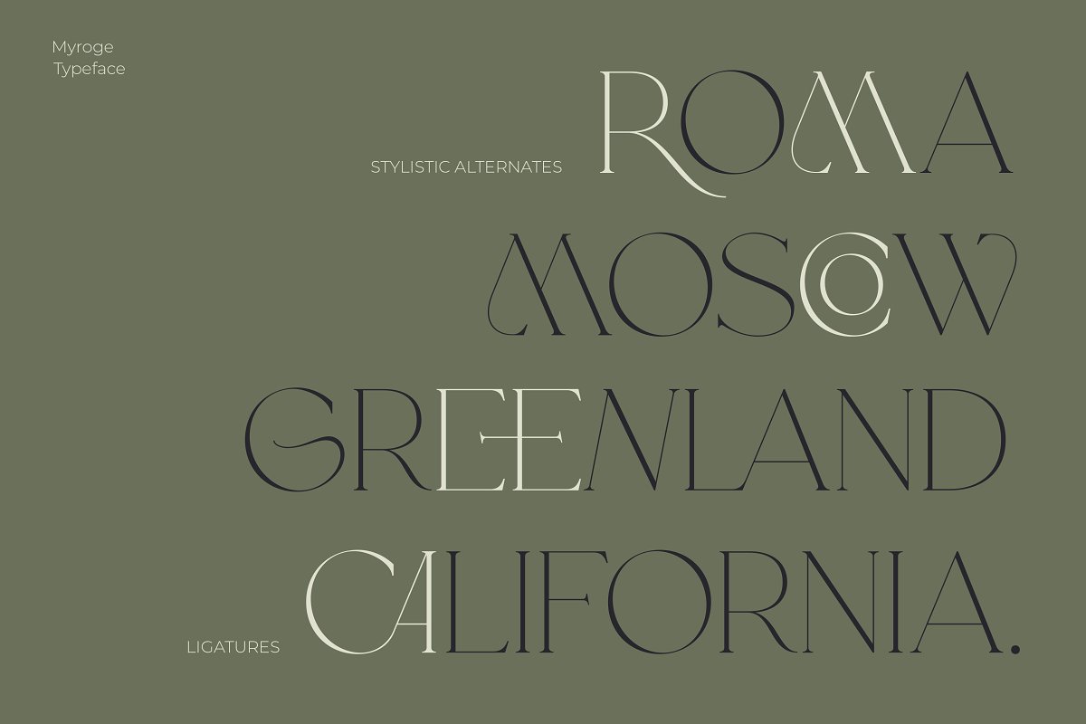 MYROGE elegant & stylish serif Font Free Download