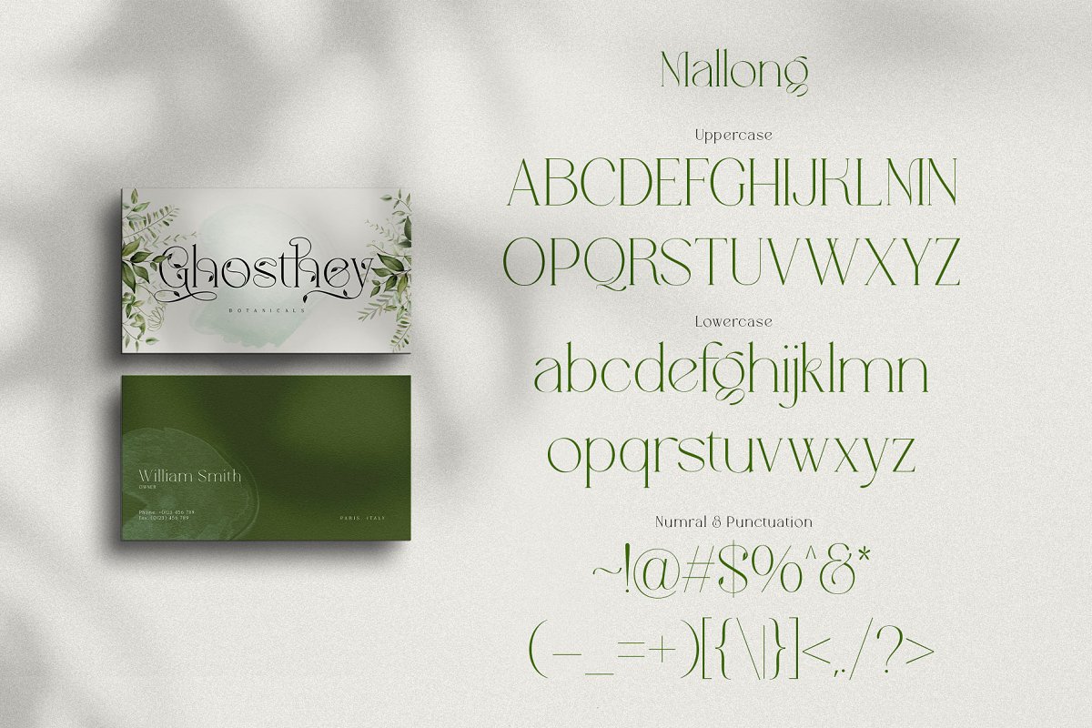 Mallong Typeface Font