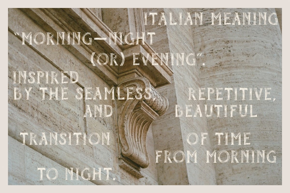 Mattina Sera SVG Font