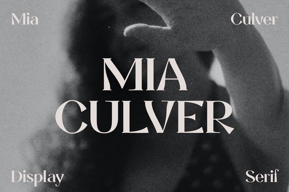 Mia Culver Cool Display Serif Font