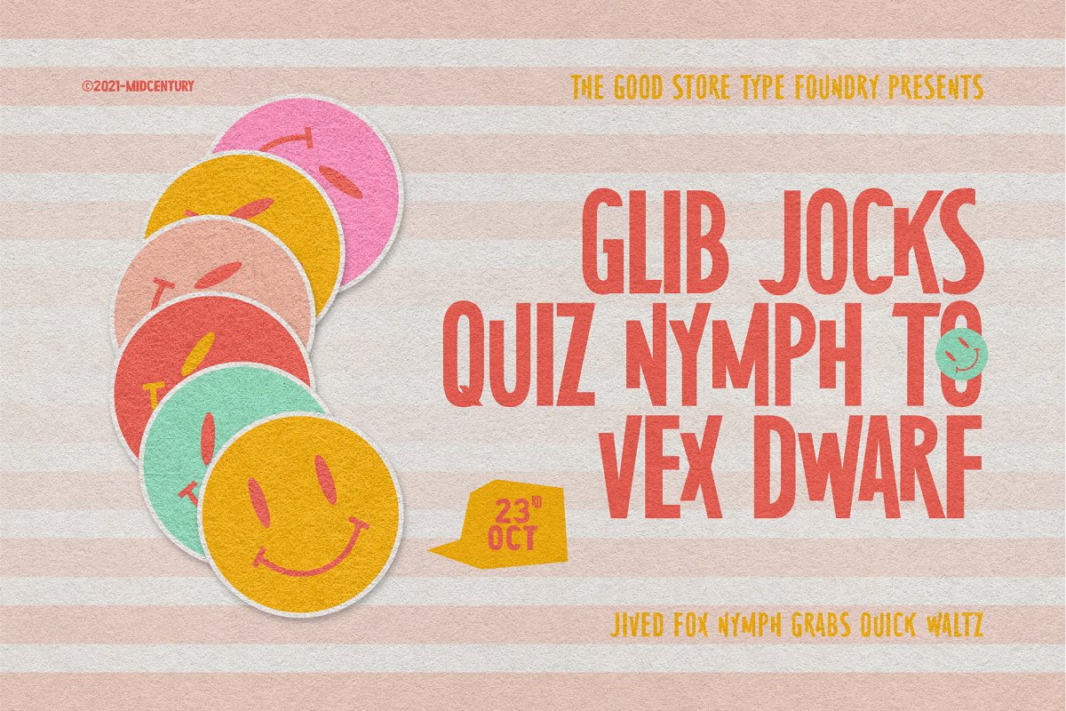 MidCentury Typeface Extras Font