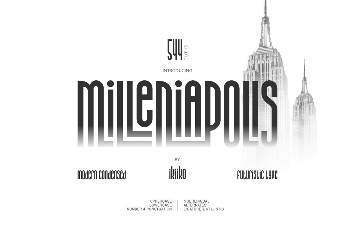 Milleniapolis Futuristic Type Font