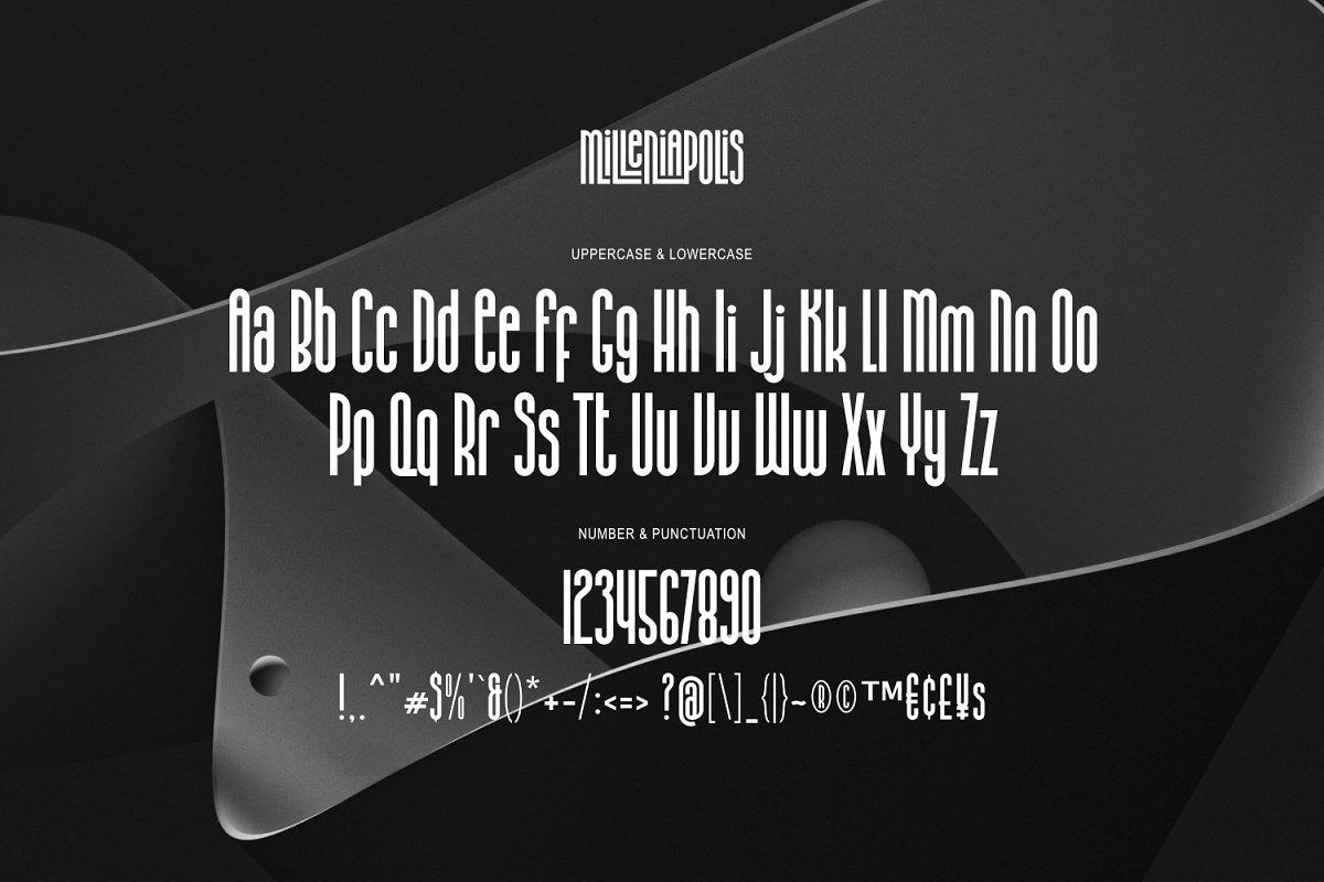 Milleniapolis Futuristic Type Font