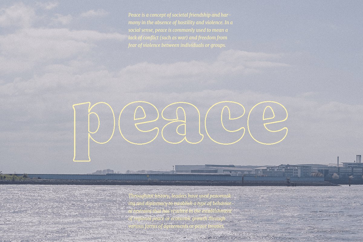 Minya Retro Outline Version Font