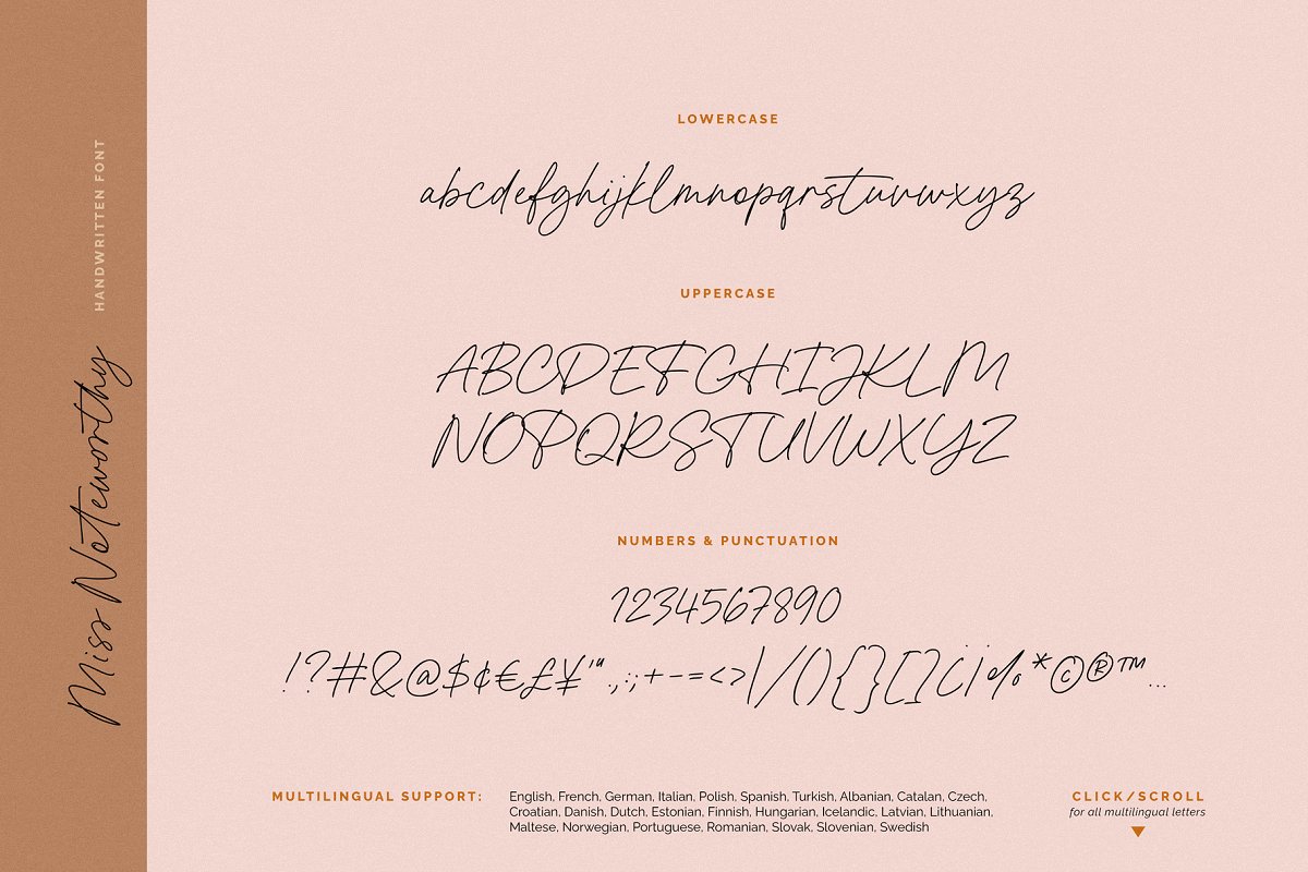 Miss Noteworthy handwritten font Free Download
