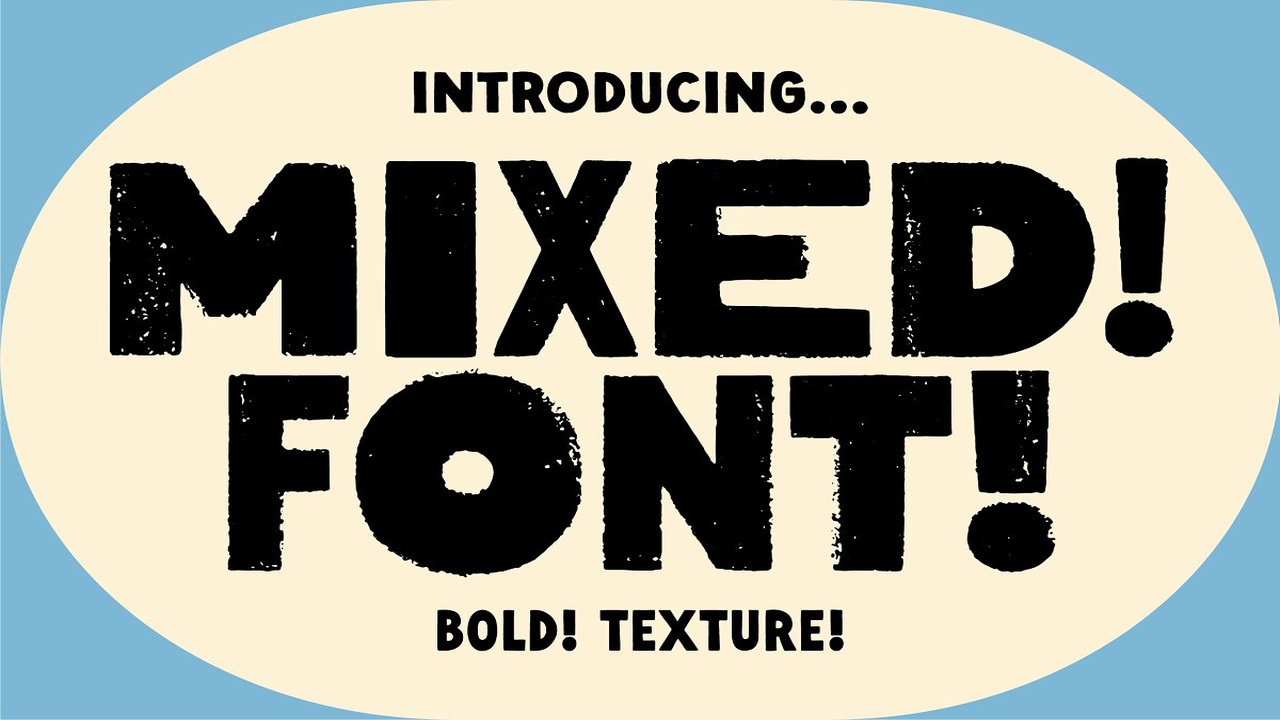 Mixed Handmade Bold Texture Font