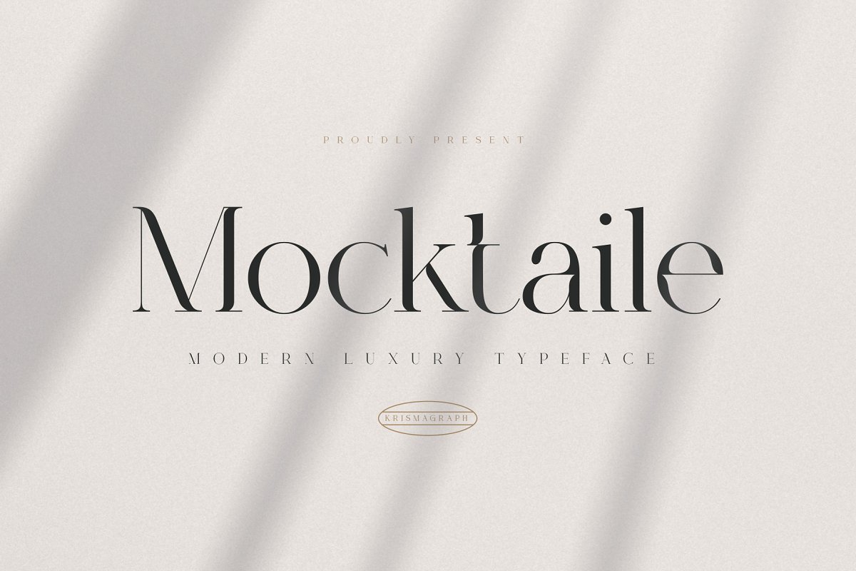 Mocktaile Modern Luxury Typeface Font