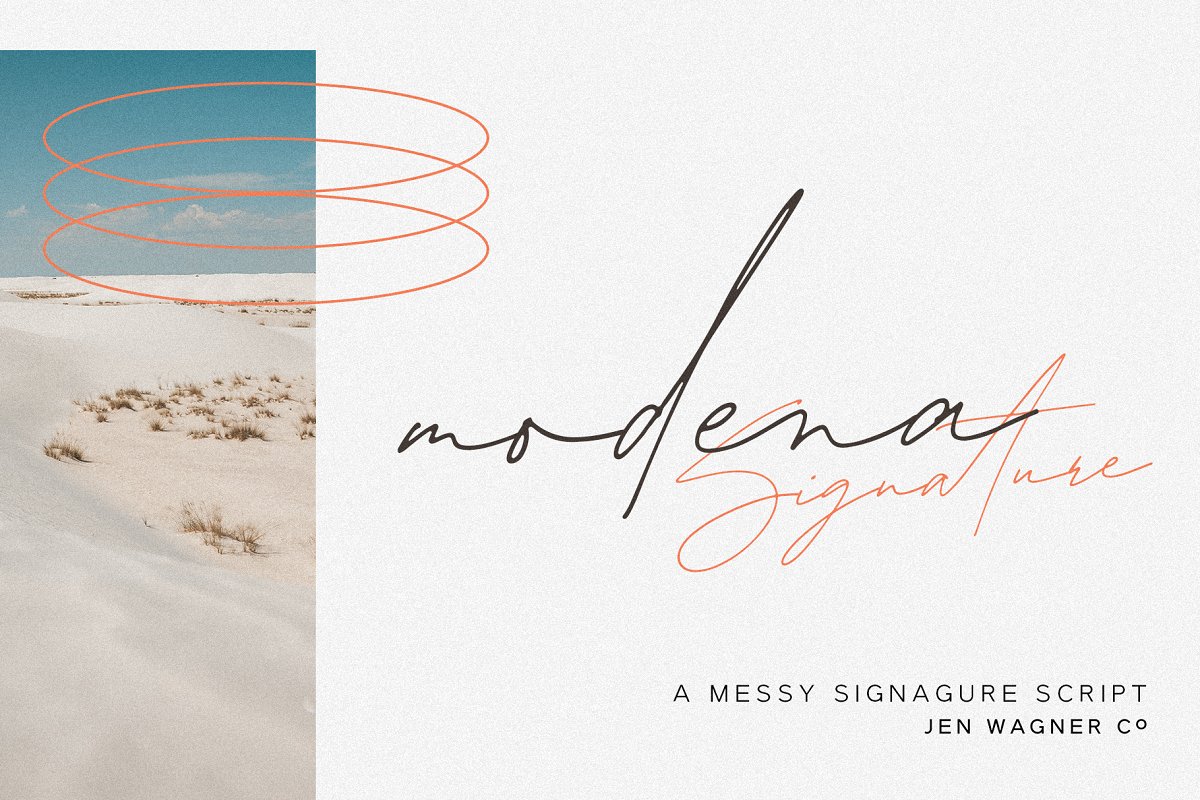 Modena Signature | Messy Script Font Free Download
