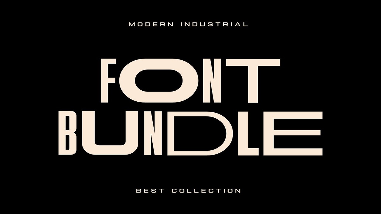 Modern Industrial Bundle Font