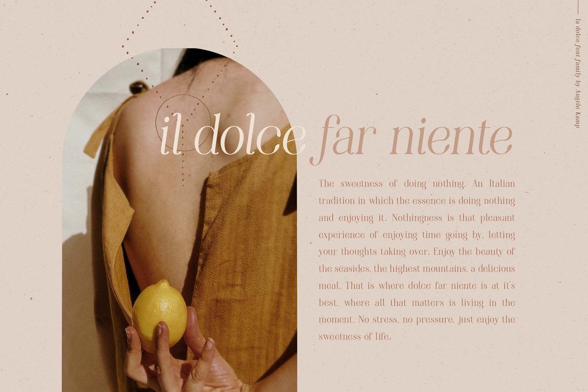 Modern serif font family La Dolce Free Download