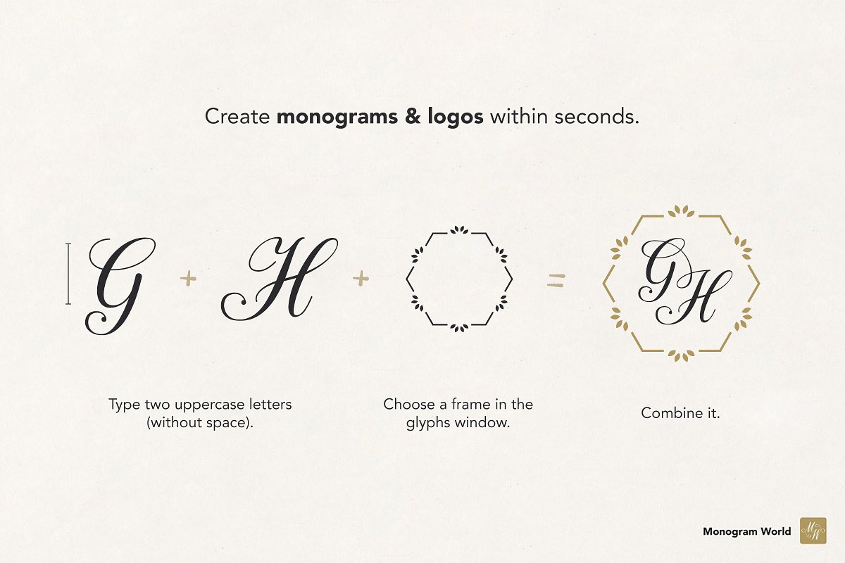 Monogramica   Unique Monogram Font Free Download