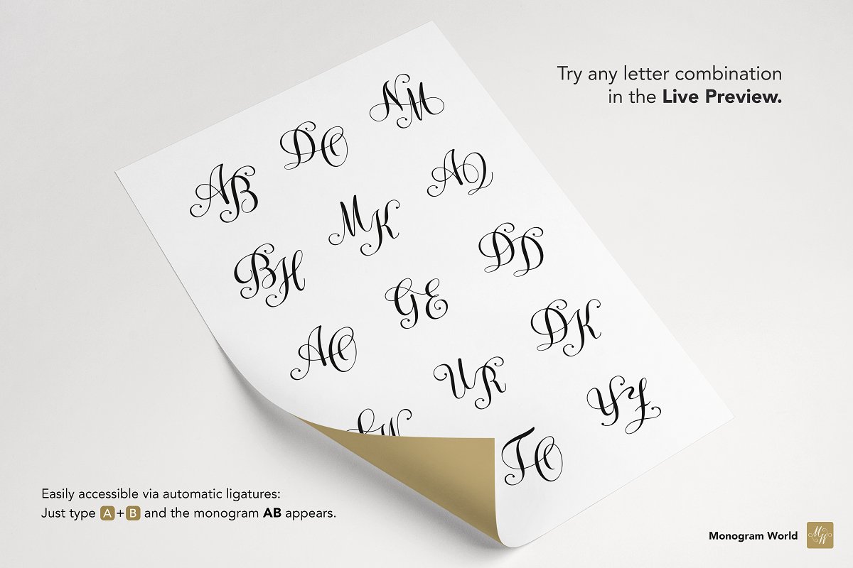 Monogramica   Unique Monogram Font Free Download