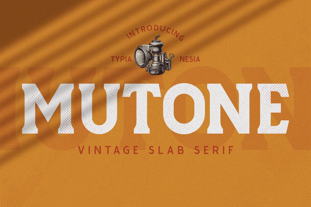 Mutone Vintage Slab Serif Font