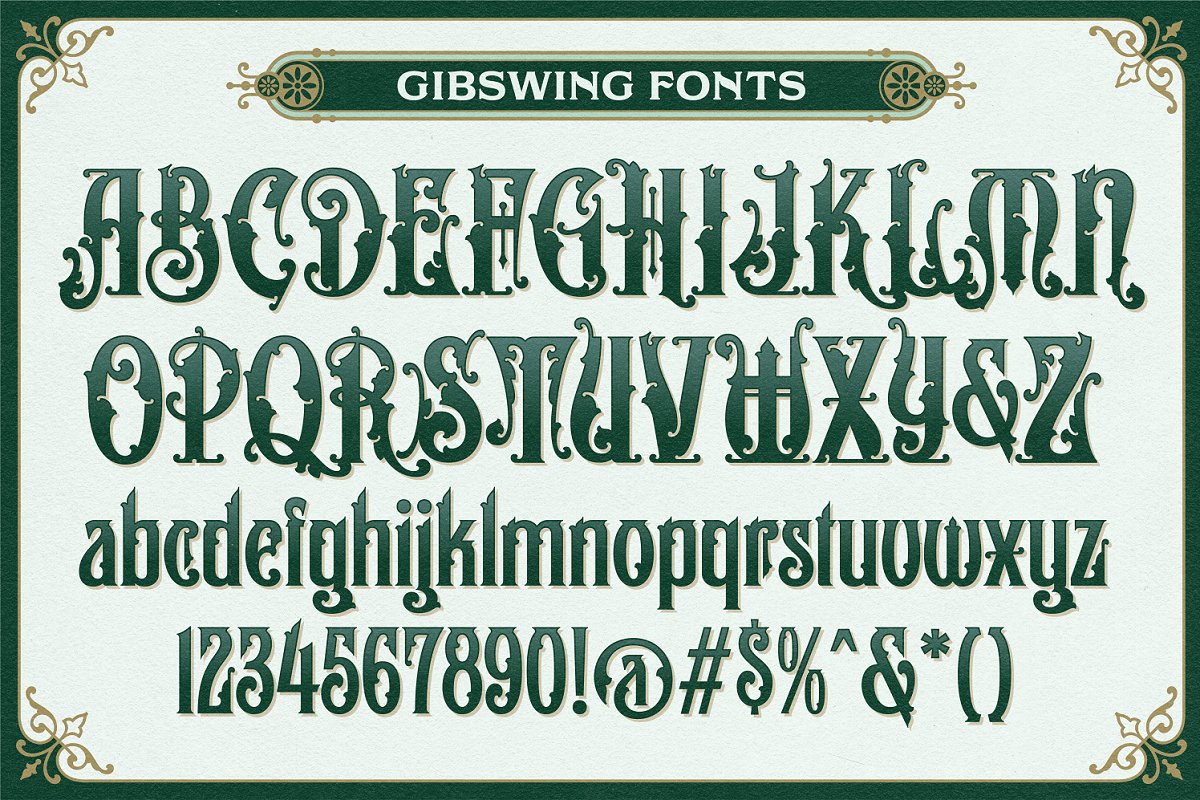 NS Gibswing Fonts + Extras Free Download