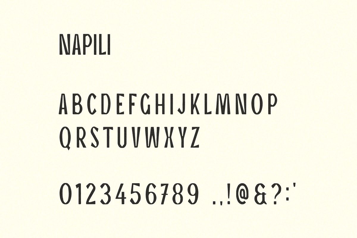 Napili A Tropical Display Font