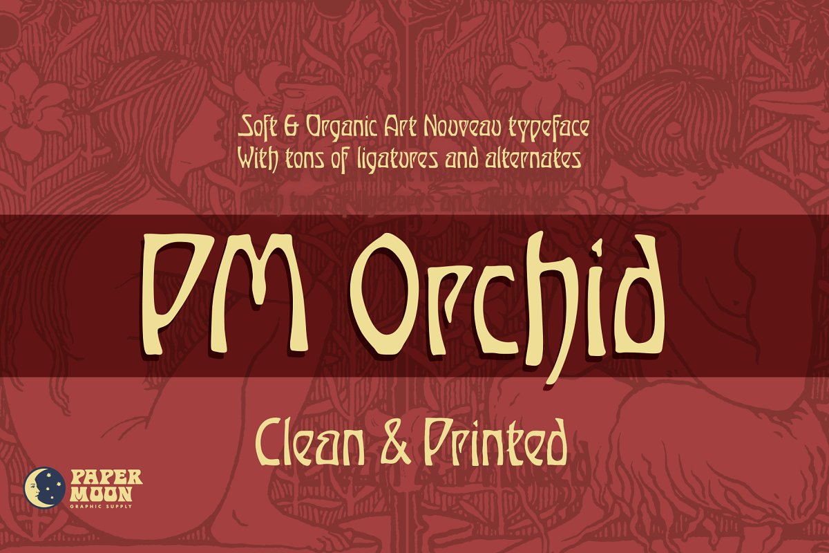 Orchid Vintage Art Nouveau Font