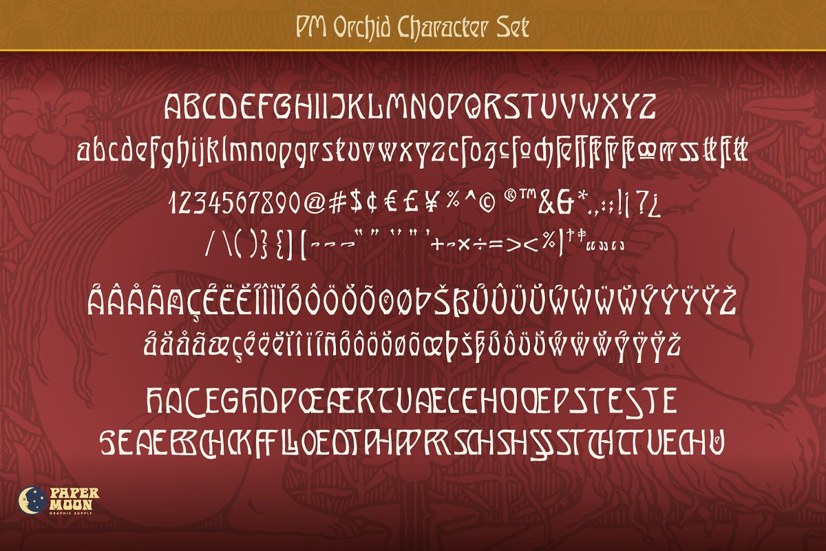 Orchid Vintage Art Nouveau Font