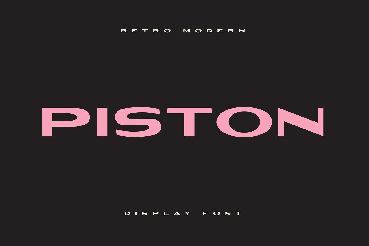 PISTON Retro Modern Display Font