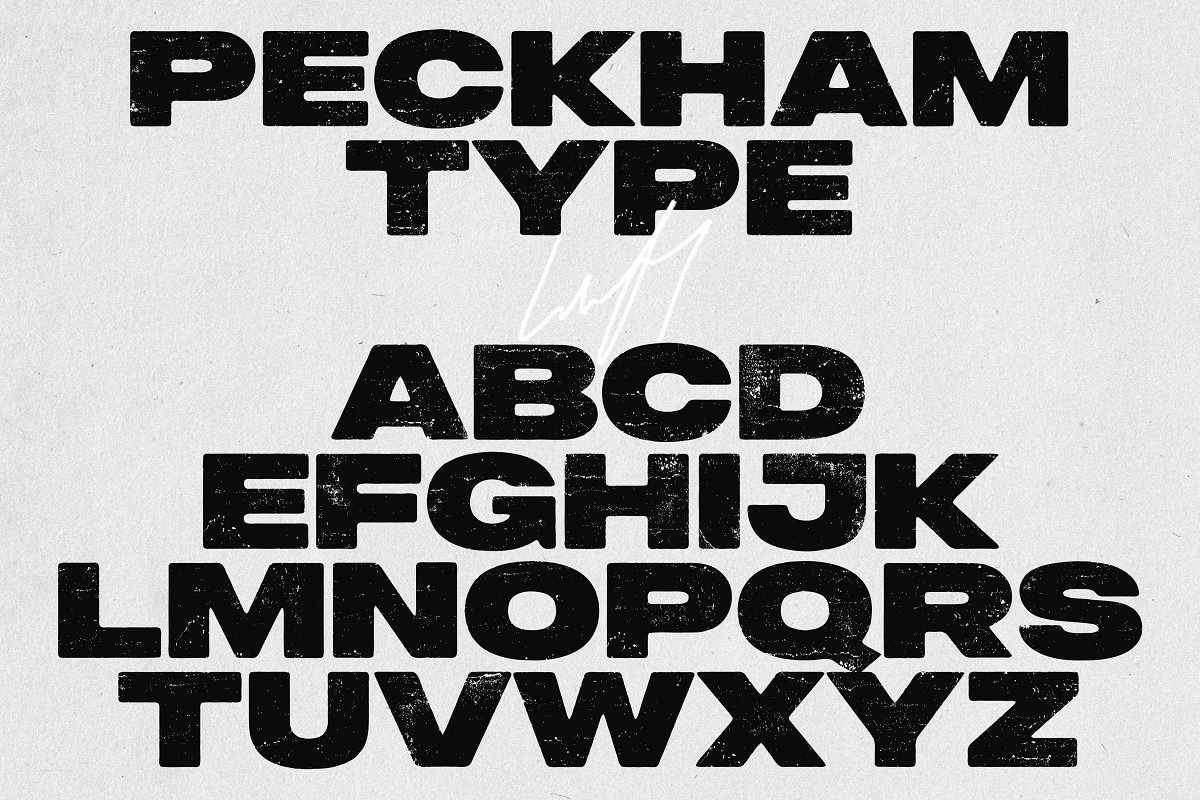 Peckham Press Handmade Type Font