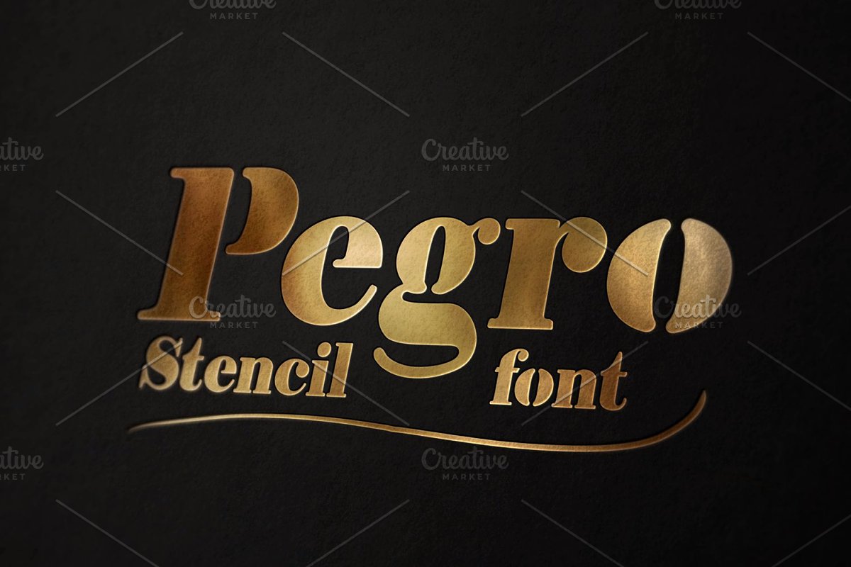 Pegro Stencil Font Free Download