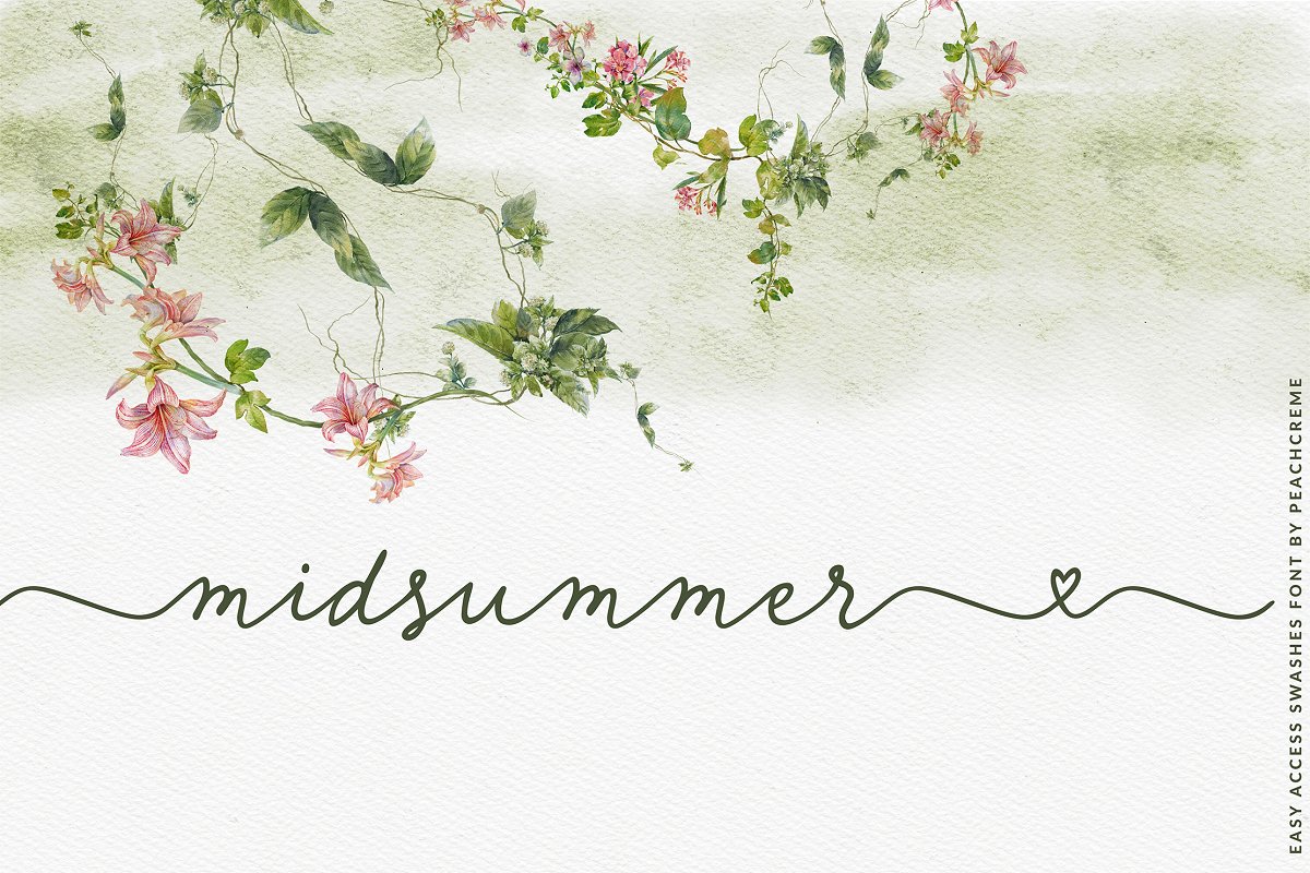 Petite Kisses  super easy swashes! Font Free Download