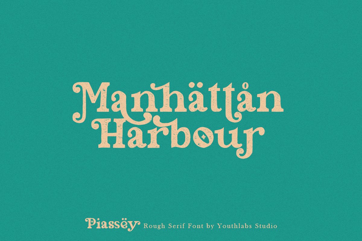 Piassey Rough Serif Font