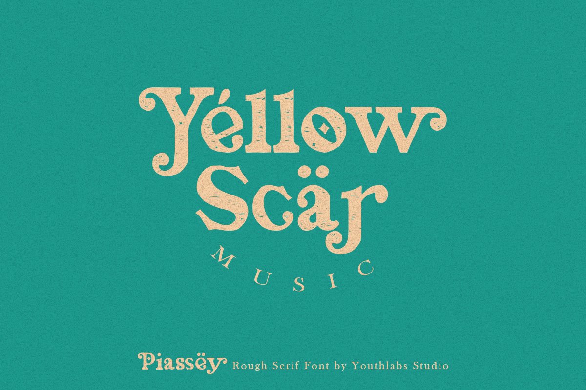 Piassey Rough Serif Font