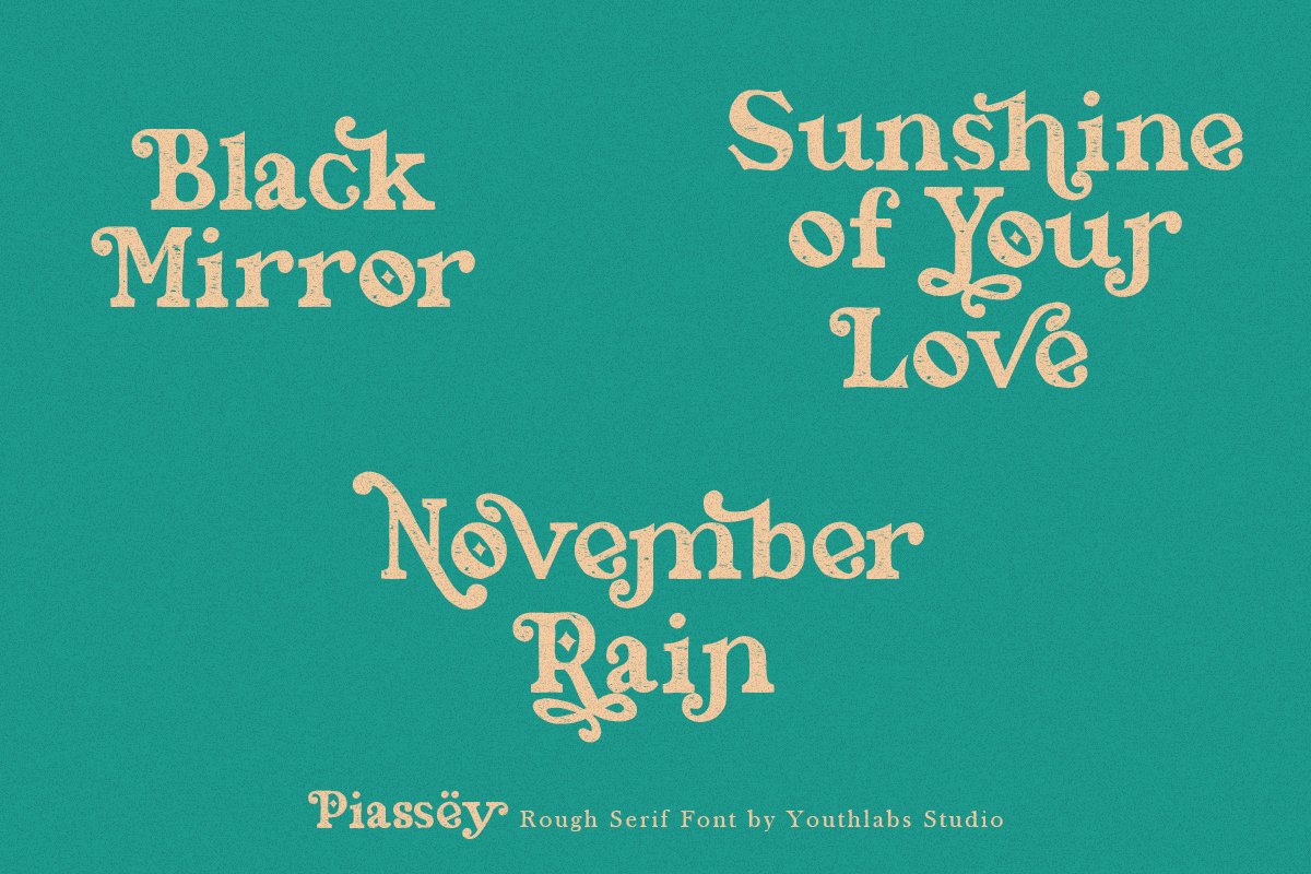 Piassey Rough Serif Font