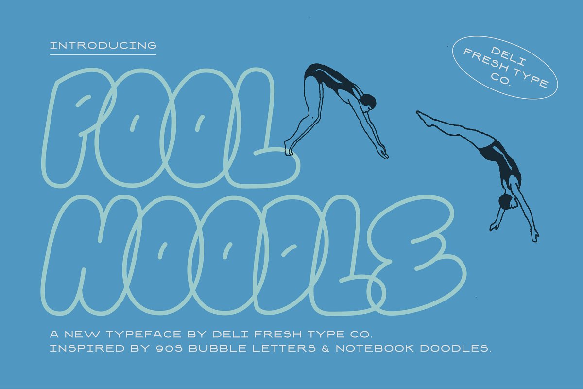 Pool Noodle A Bubble Letter Font