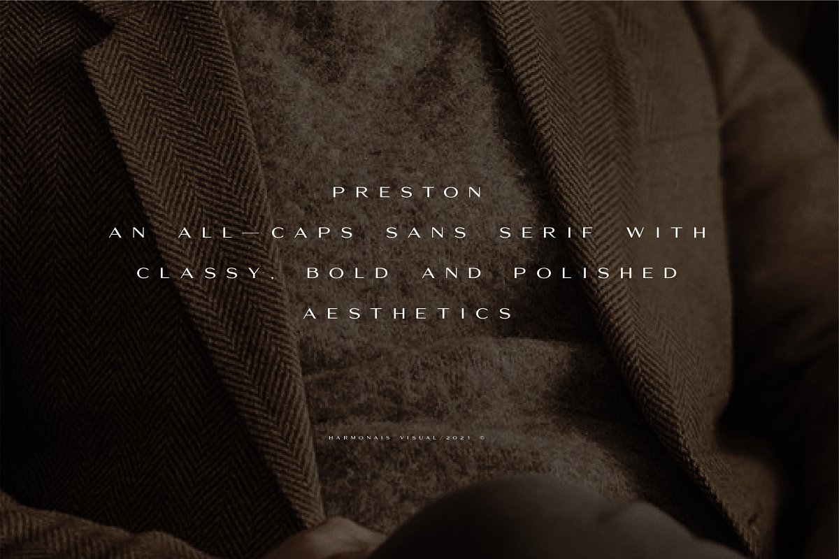 Preston   Classy All caps Sans Font Free Download