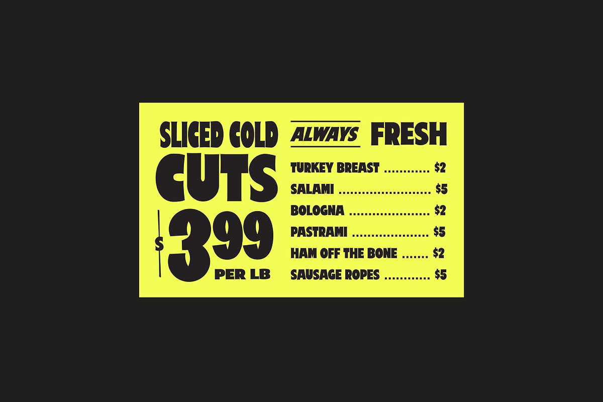 Price Check A Sign Painter Display Font