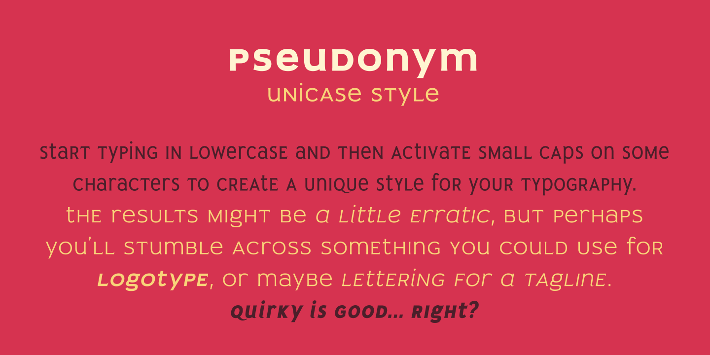 Pseudonym Font