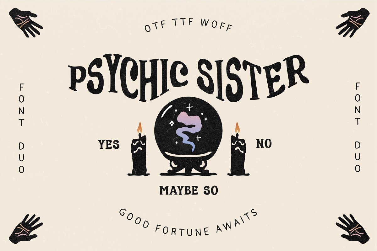 Psychic Sister Mystical Duo Font