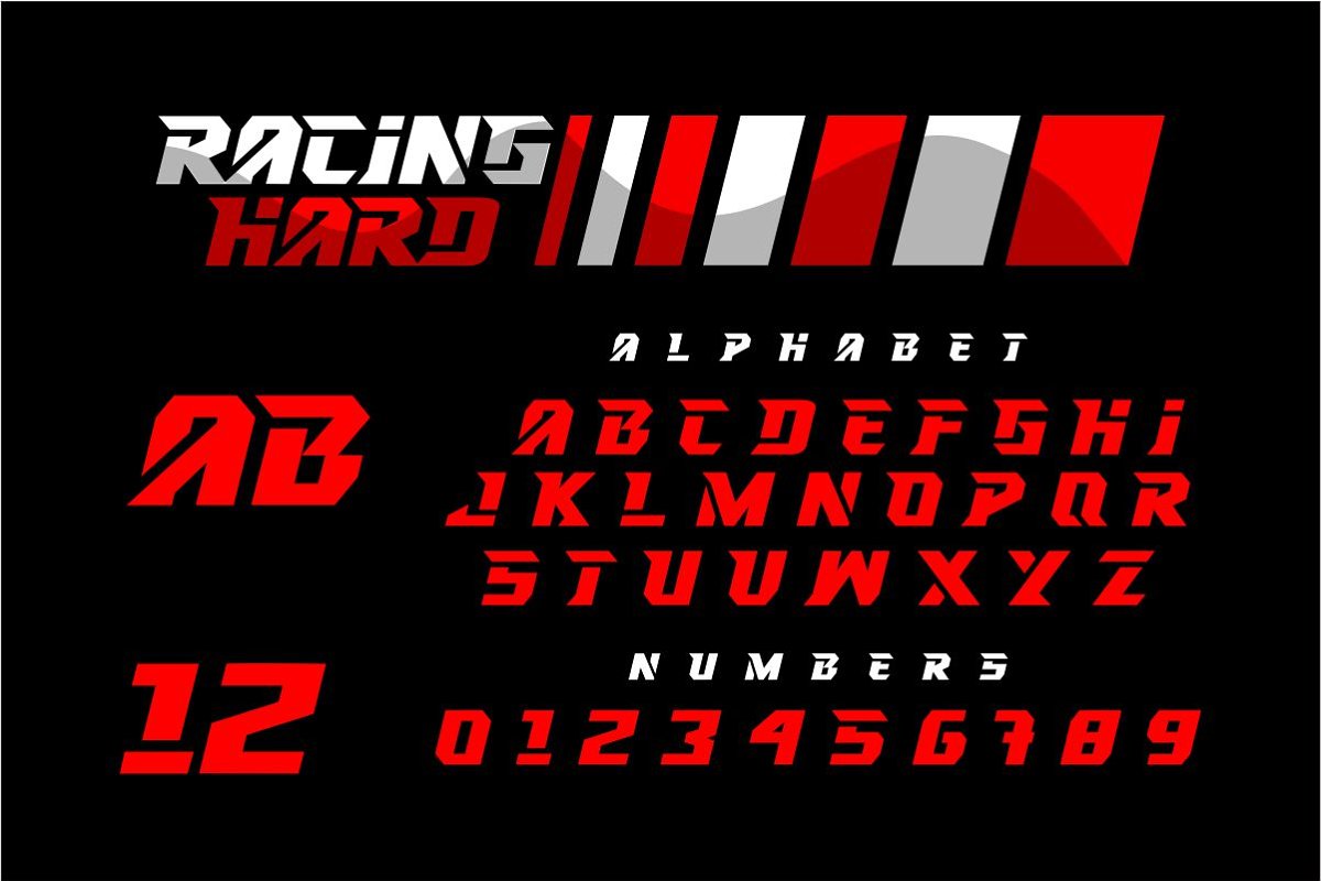 RACING HARD Racing Font