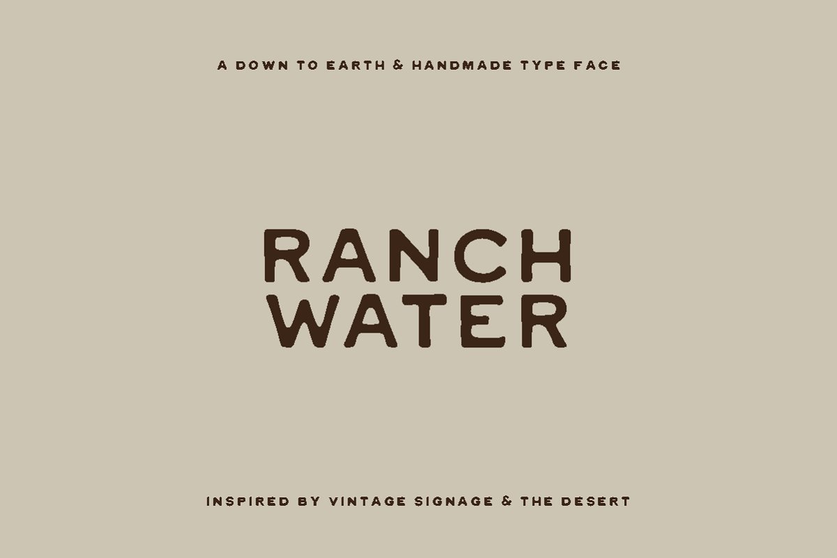 Ranch Water Display Type Font Free Download