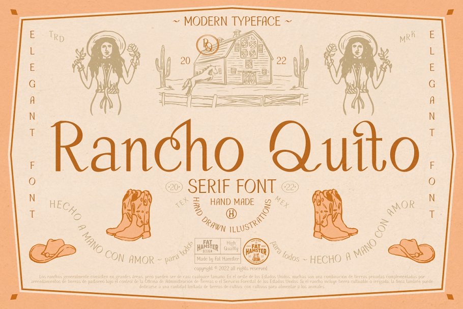 Rancho Quito elegant serif Font