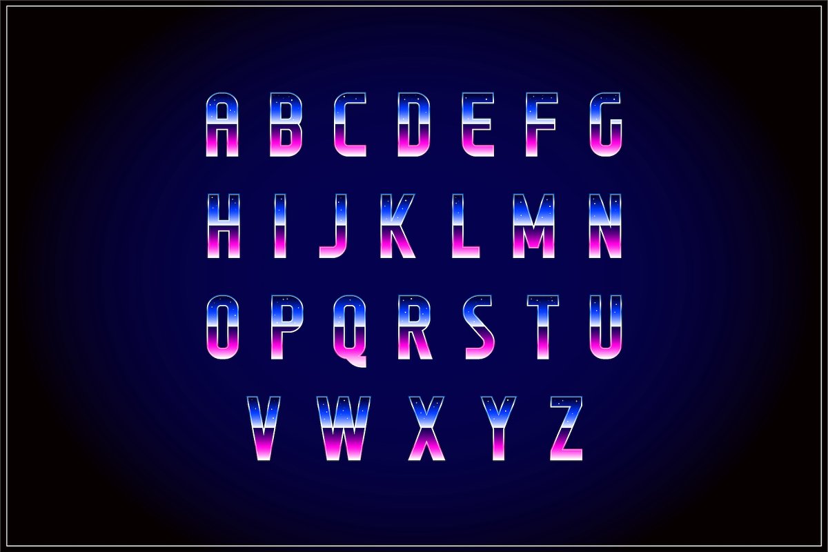 Retrofuturism OTF Vapor Wave Font