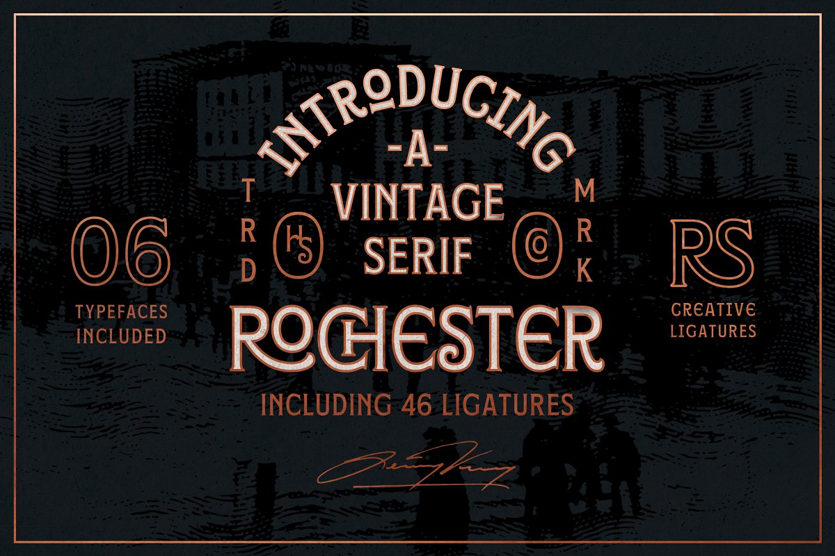 Rochester with Ligatures Font Family Free Download Rochester with Ligatures Font
