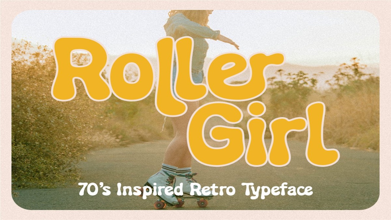 Roller Girl Groovy Retro s Font