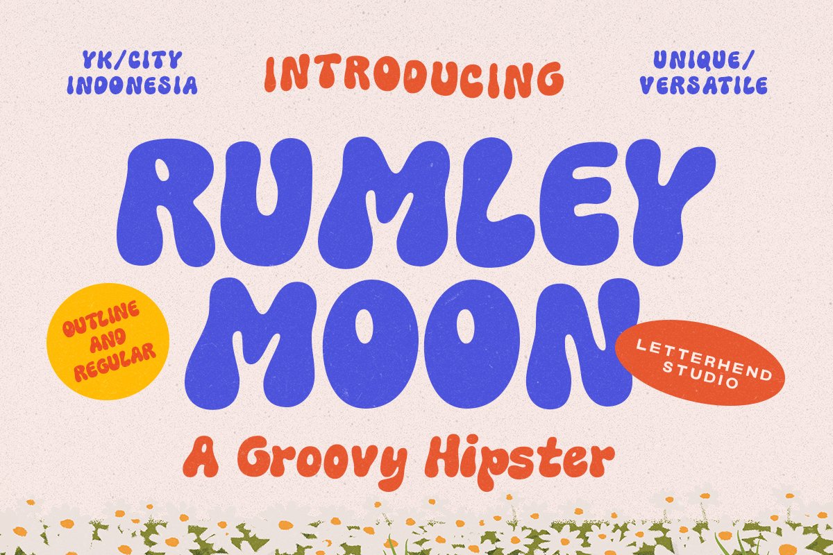 Rumley Moon   Groovy Hipster Font Free Download