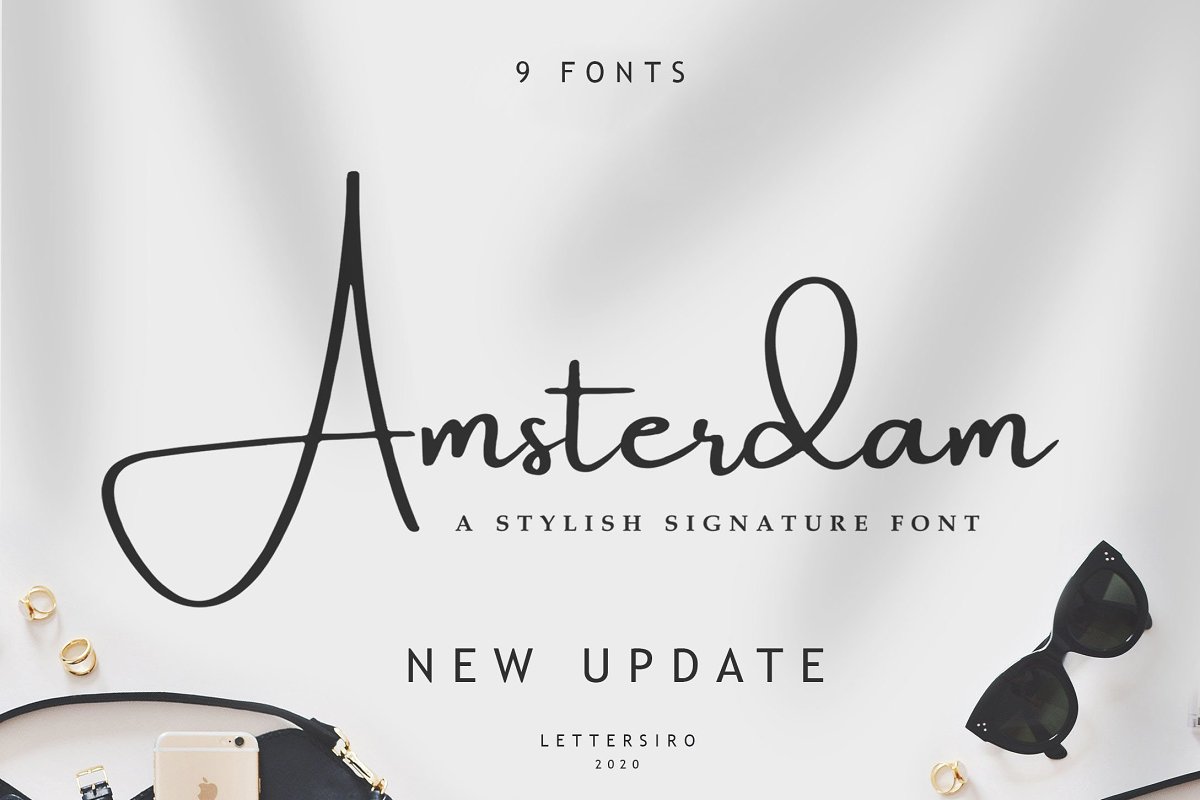SALE ! Amsterdam 9 Elegant Font Free Download