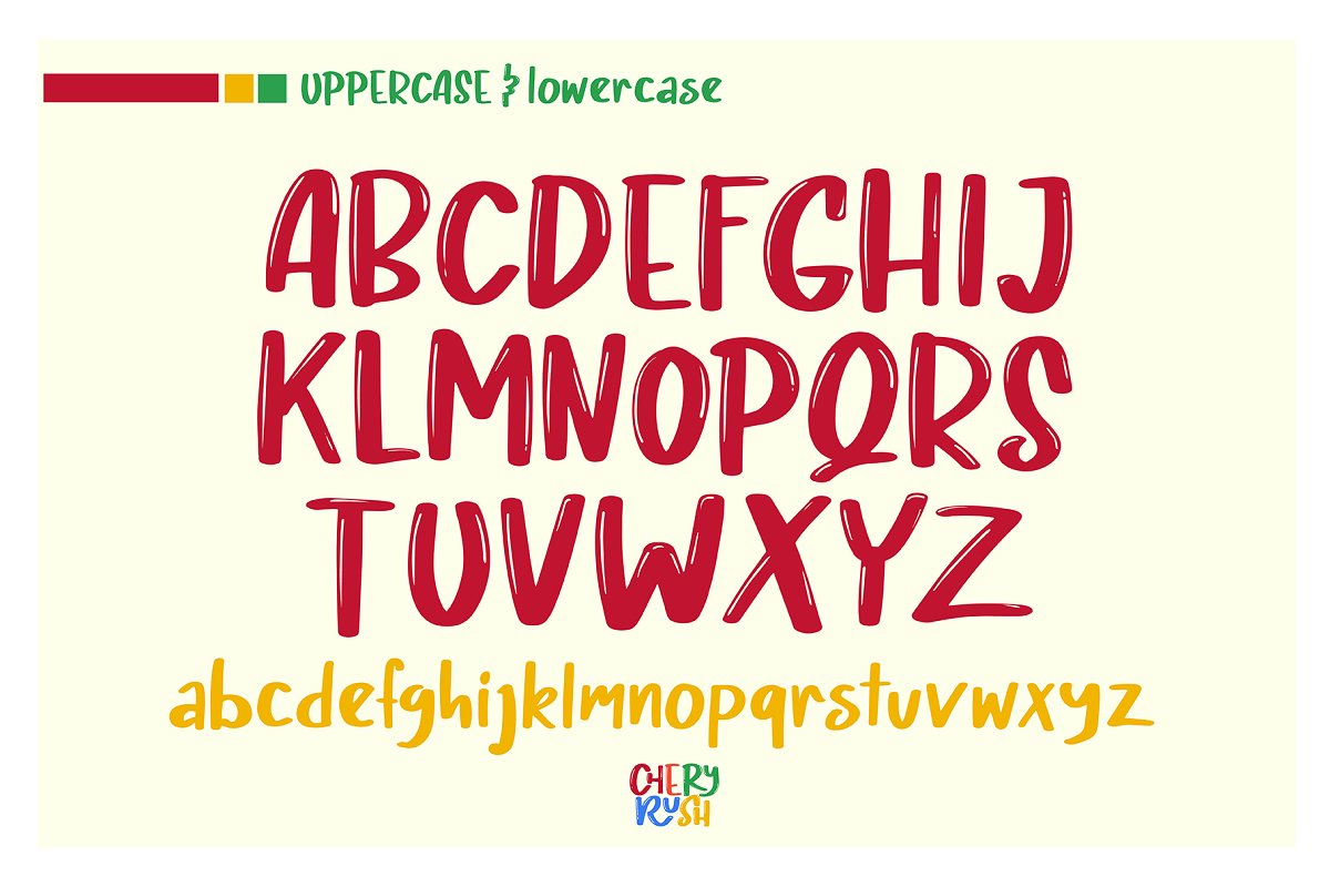 CHERY RUSH fun display Font