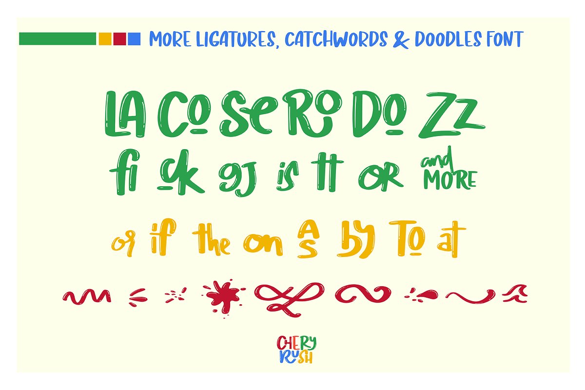 CHERY RUSH fun display Font