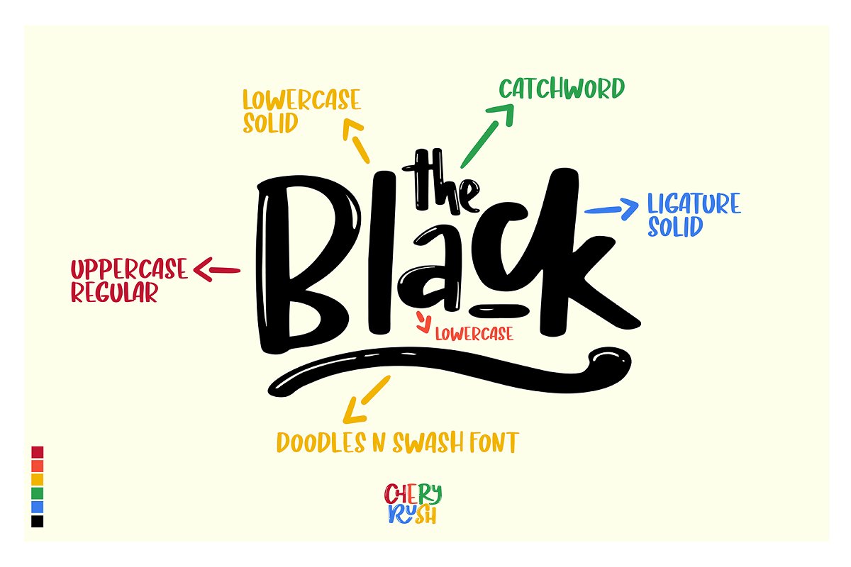 CHERY RUSH fun display Font