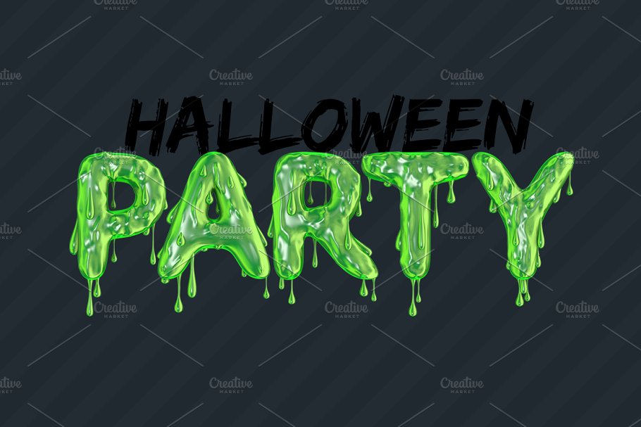 SLIME OTF pngs Font