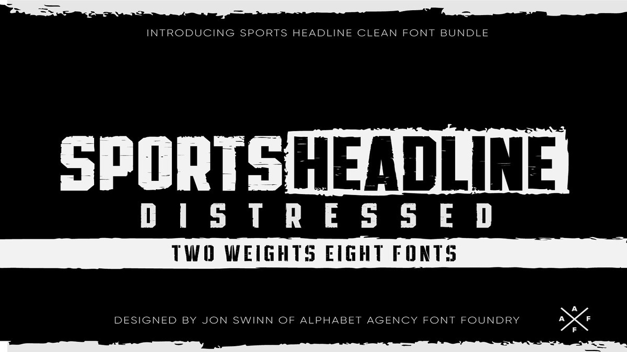 SPORTS HEADLINE DISTRESSED BUNDLE Font